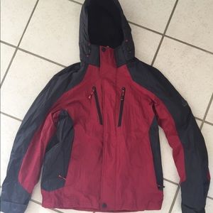 Red/Black waterproof zeroXpours winter coat.